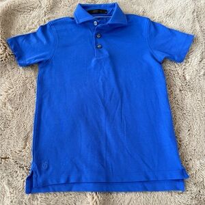 Greyson blue polo, boys M (6/7)